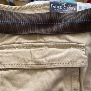 Faded Glory HR cargo short sand khaki size 40 new